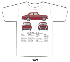 Volvo Amazon 2 door 1961-70 T-shirt Front